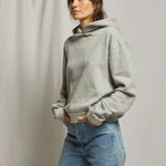 Heart Hoodie Fleece Pullover Hoodie Heather Grey