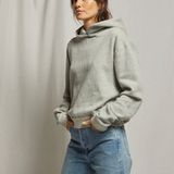 Heart Hoodie Fleece Pullover Hoodie Heather Grey