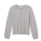 Moira Cotton Cashmere Cardigan Heather Grey
