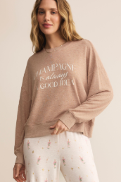 Champagne is a Good Idea Long Sleeve Top