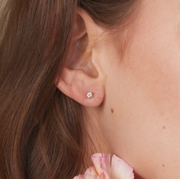 Petite CZ Studs 3mm Gold