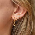 Crystal Juliet Studs Gold