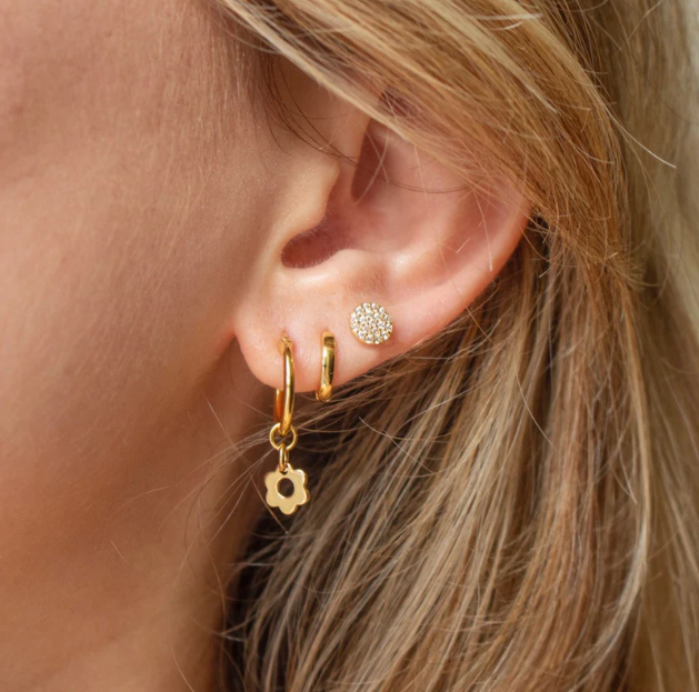 Crystal Juliet Studs Gold