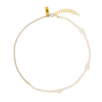 Rosalie Pearl Necklace Gold