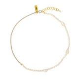 Rosalie Pearl Necklace Gold