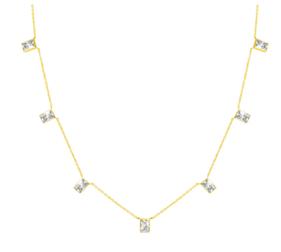 Brooke Baguette Necklace Gold