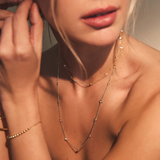 Rian CZ Necklace Gold 16"