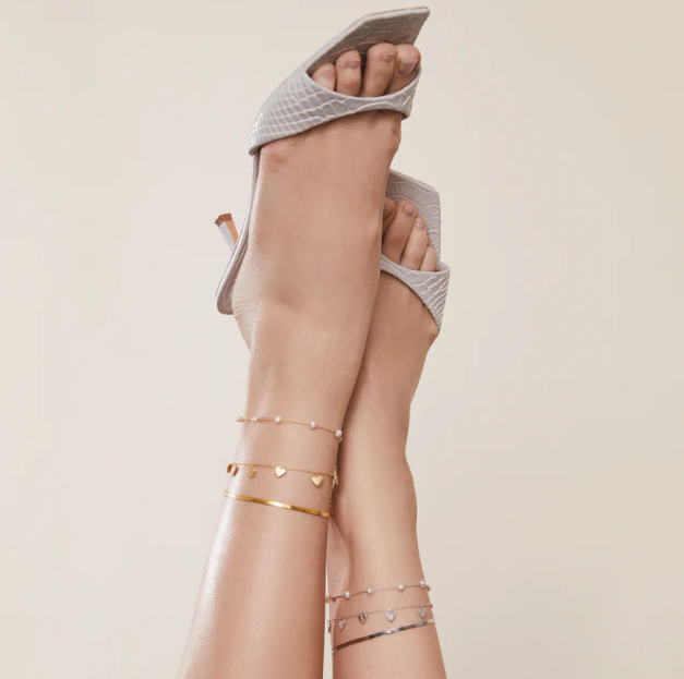 Eloise Pearl Anklet Gold