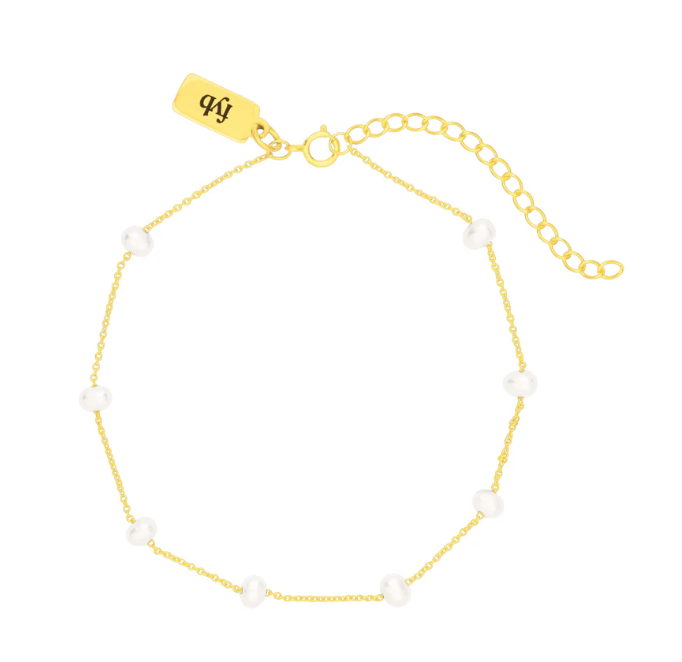Eloise Pearl Anklet Gold