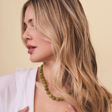 Paloma Necklace Olive Jade