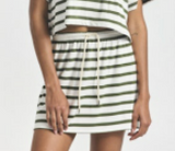 Melina Striped Terry Jersey Pull On Mini Skirt