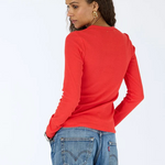 KR Long Sleeve Rib Tee Red