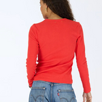 KR Long Sleeve Rib Tee Red
