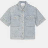 Jean Leapord Shacket Light Wash