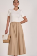 Duo Maxi Dress White Tan