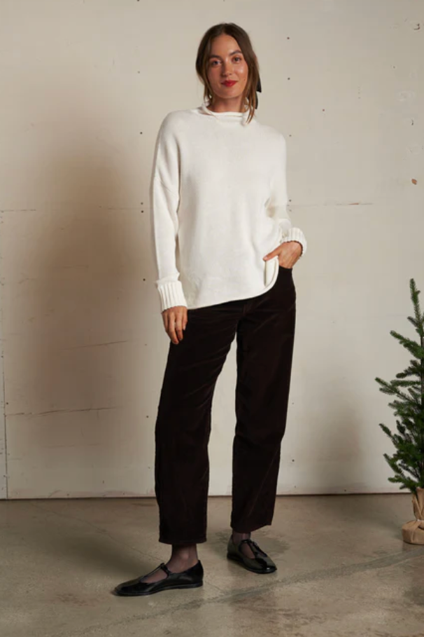 Nova Cashmere Roll Neck Sweater Sugar