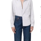 Kayla Shrunken Poplin Optic White