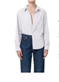 Kayla Shrunken Poplin Optic White