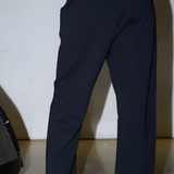 Fallon Structured Fleece Barrel Pants True Black