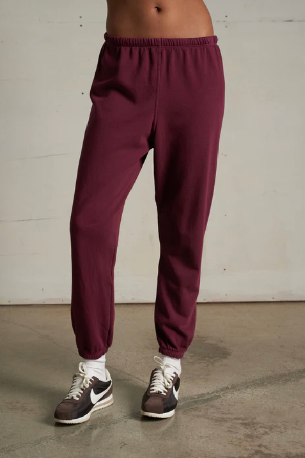Johnny French Terry Easy Sweatpant Dark Burgundy