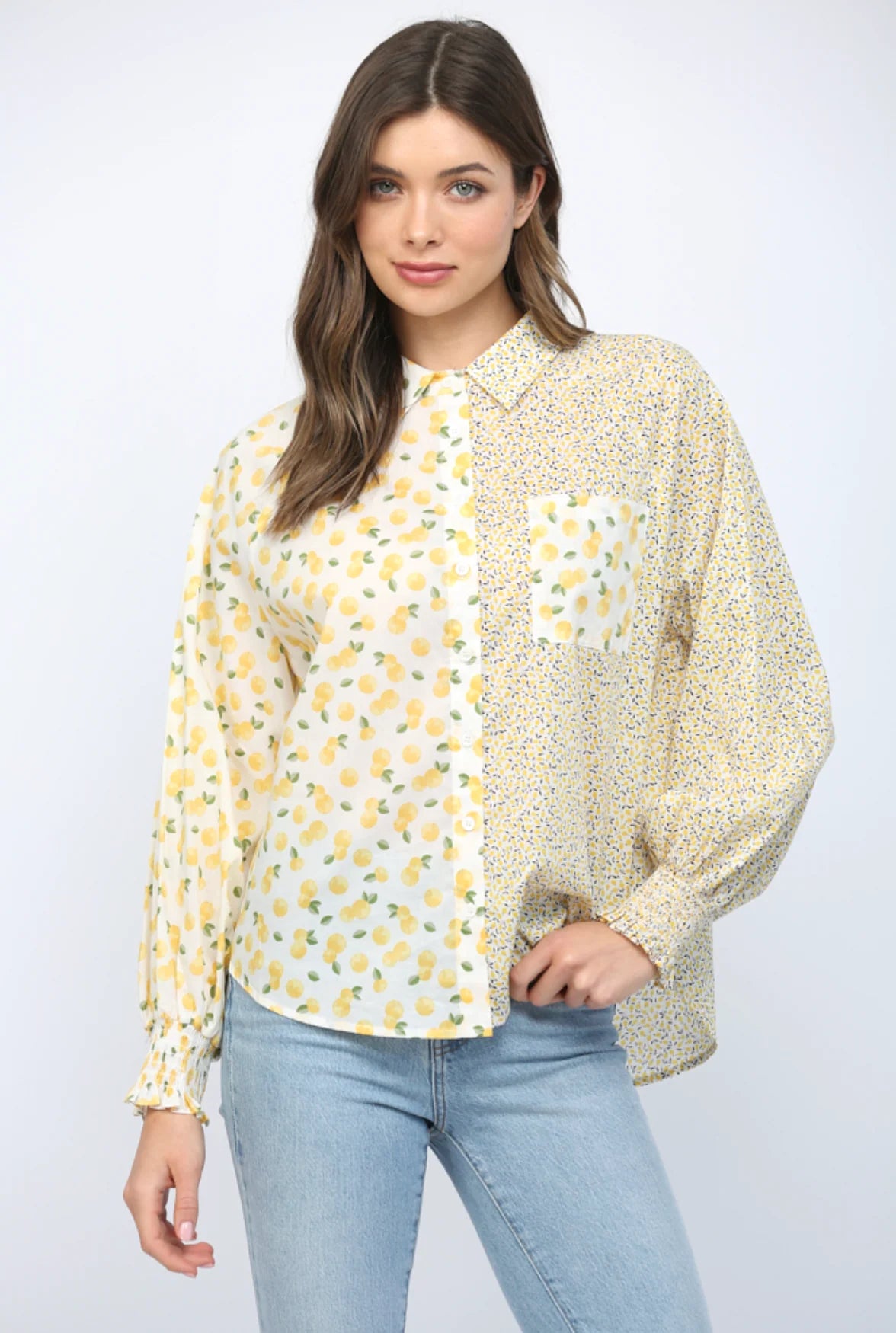 Lemon Button Up Shirt