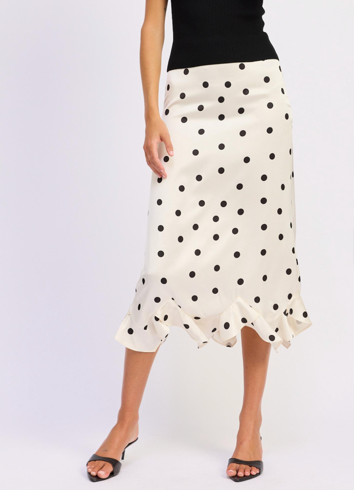 Polka Dot Slip Skirt