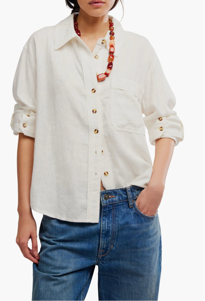 Linen Laurel Top Clean Ivory