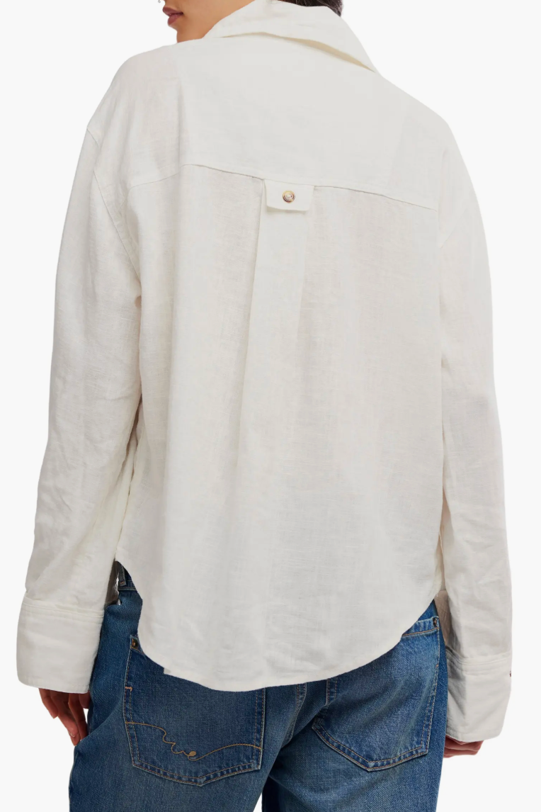 Linen Laurel Top Clean Ivory