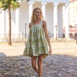 Tipper Dress Green Trellis