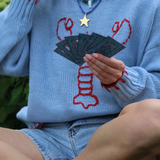 Scaly Blue Fish Necklace