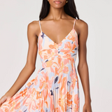 Blythe Dress Orange Blue Floral