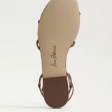 Ellina Strappy Flat Sandal Rich Cognac Leather