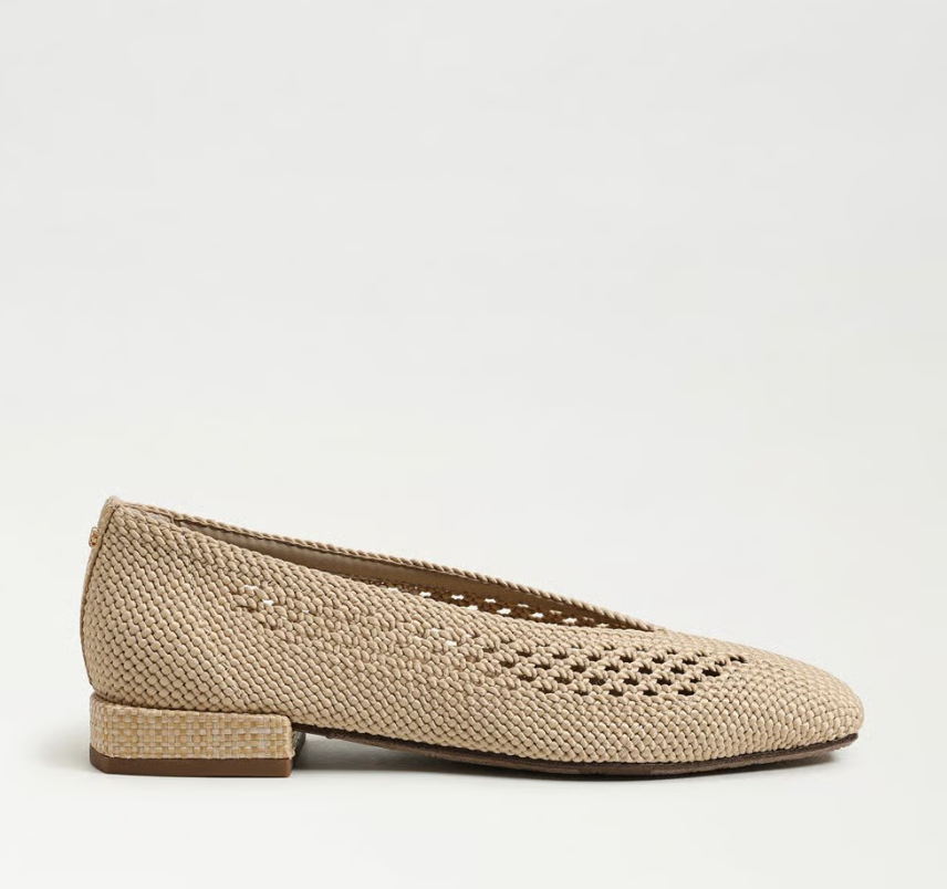 Kasey Knit Ballet Flat Summer Sand Woven Fabric