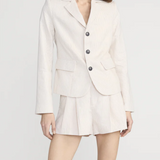 The Striped Smart Blazer Ecru Multi