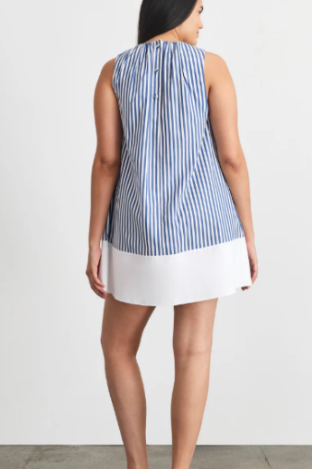 Hallie Dress Optic Blue / French White