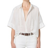 claire shirt with lace inset