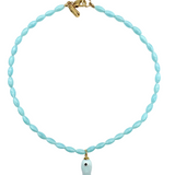 Beaded Necklace and Fish Charm