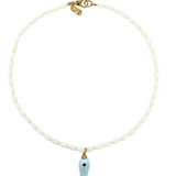 Beaded Necklace and Fish Charm