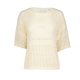 Madison Pointelle Sweater Ivory