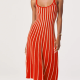 Irecia Sweater Dress Red Stripe