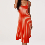 Irecia Sweater Dress Red Stripe