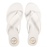 Vivie Stitch Strap Flip Flop White