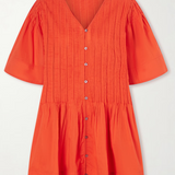 Alberte Solid Mini Dress Red