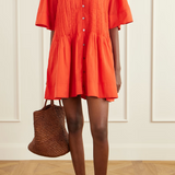 Alberte Solid Mini Dress Red
