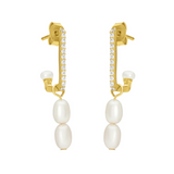 Anika Pearl Earrings Gold