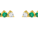 Tamar Climber Studs Gold and Green