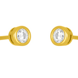 Marisol Bezel Stud 2MM Gold
