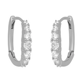 Gianna CZ Huggies Silver
