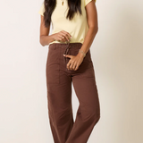 Sabrina Curved Utility Pants Lindt Brown