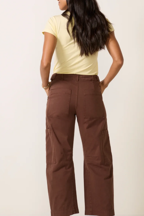 Sabrina Curved Utility Pants Lindt Brown